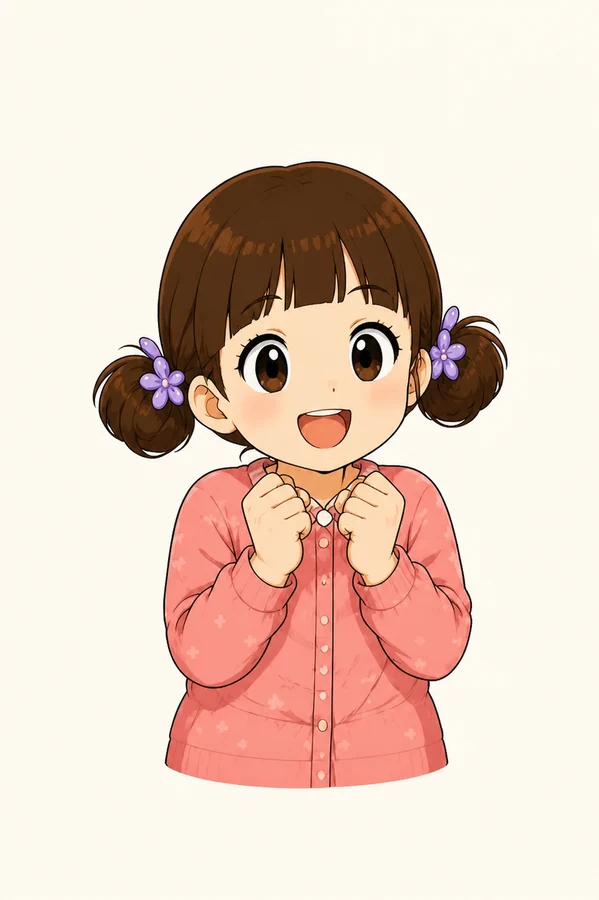 内容を一緒に確認する娘